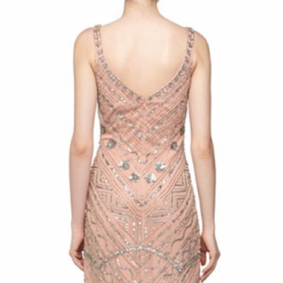 Aidan Mattox sequins and beaded V-Neck gown - Picture 2 of 4